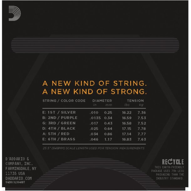 D'Addario NYXL1046BT, 010-046 Balanced Tension